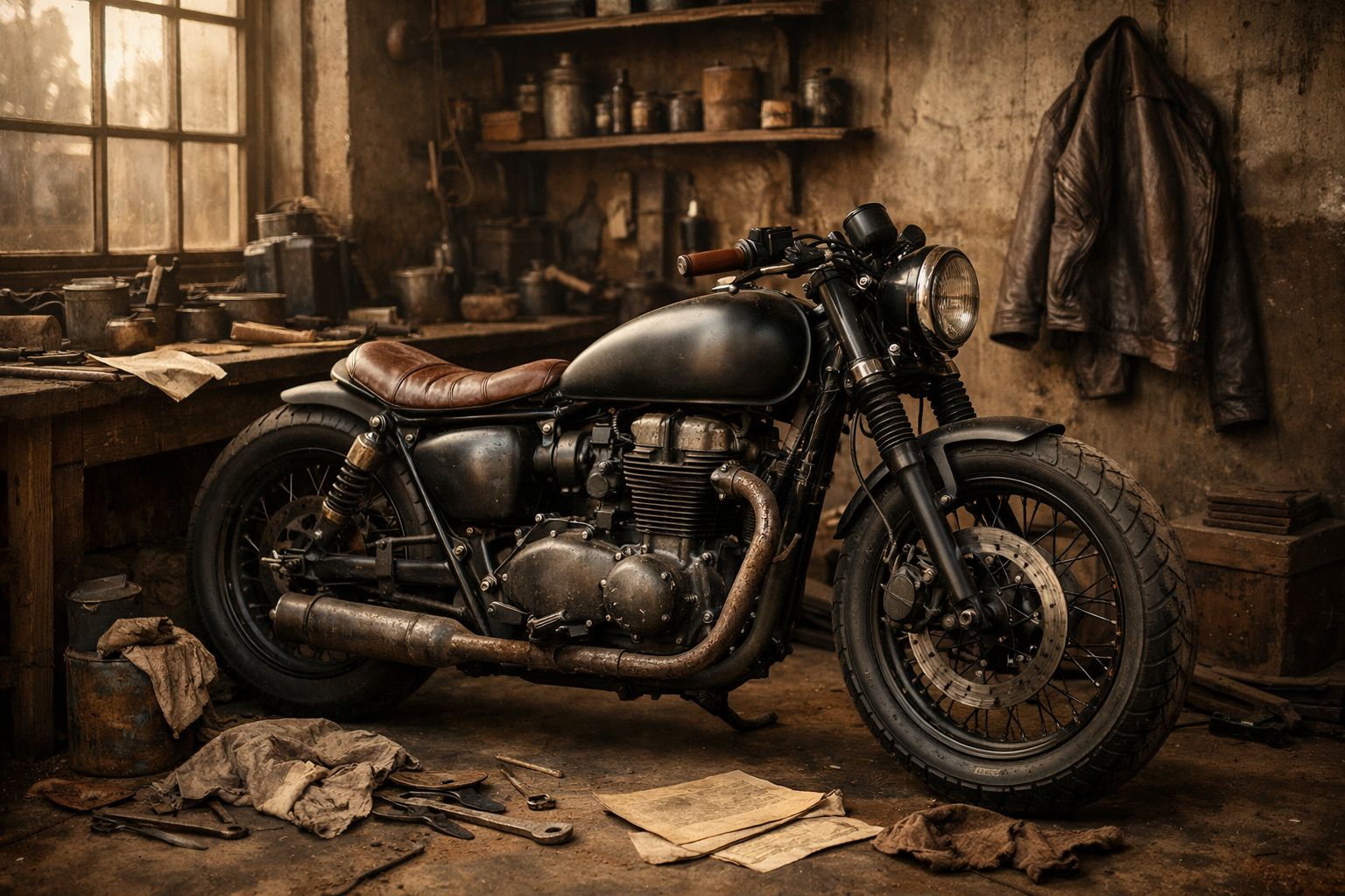 Comparatif assurance moto de collection avec valeur agréée et moto ancienne dans un garage