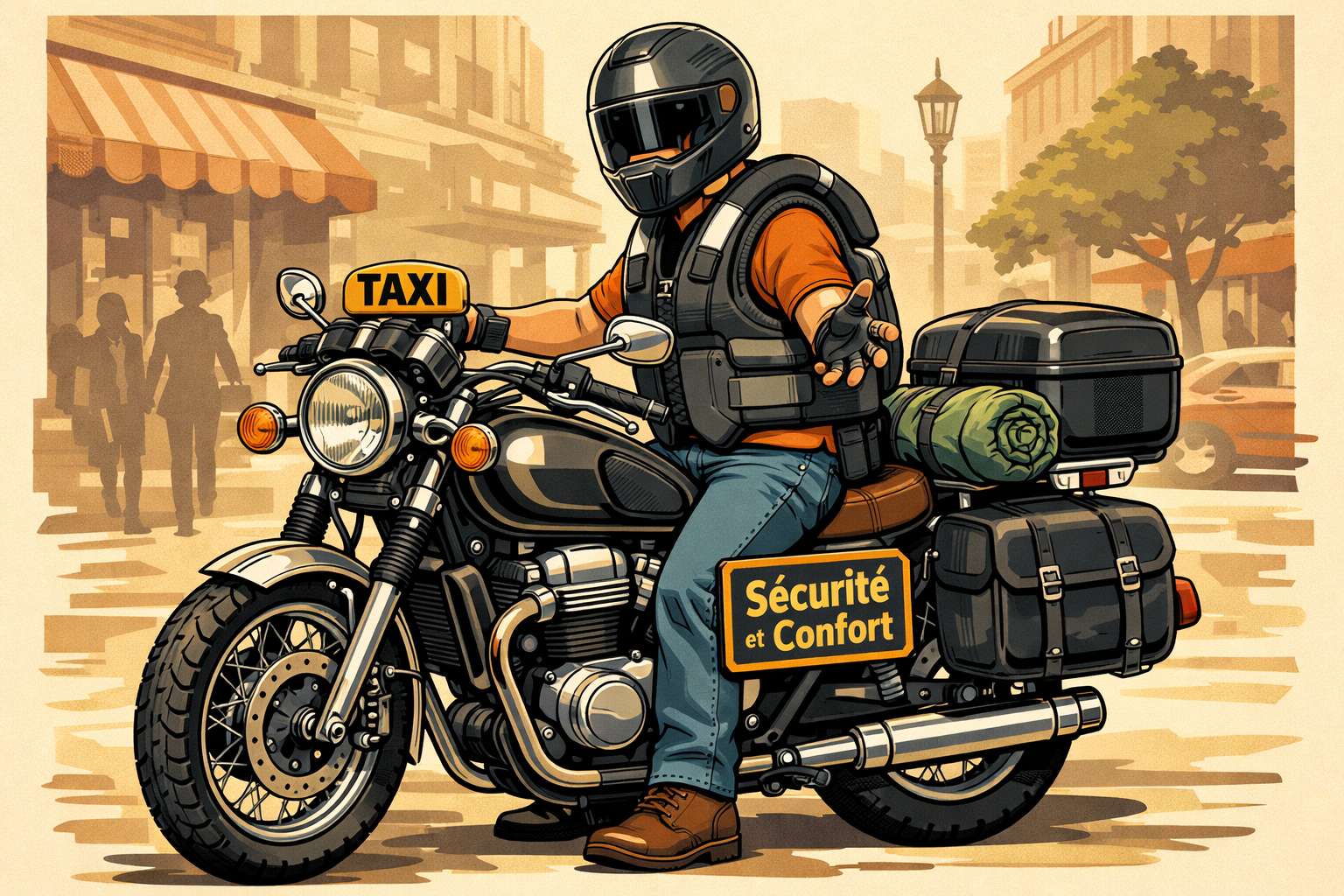 Équipement taxi moto : le guide de sécurité et de confort